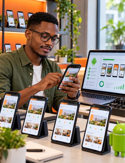 Test fermé Google Play avec 12 testeurs pendant 14 jours